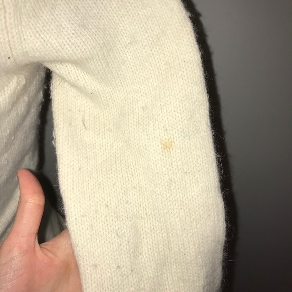 Delicate Vntg Ben Sheman Lambswool White Sweater - Picture 3 of 5